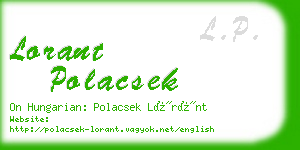 lorant polacsek business card